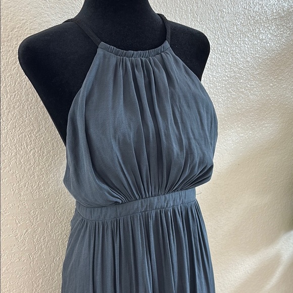 Free People Caught In The Moment T-Strap Chiffon Halter Maxi Dress 0136 - Picture 4 of 11